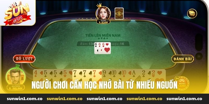 Người chơi cần học nhớ bài từ nhiều nguồn